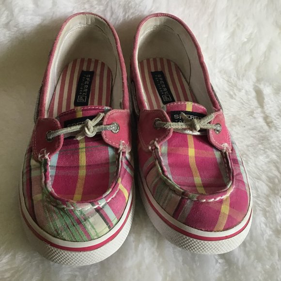 Sperry Pink Plaid Bahama Skimmer Boat Shoes - Picture 7 of 9